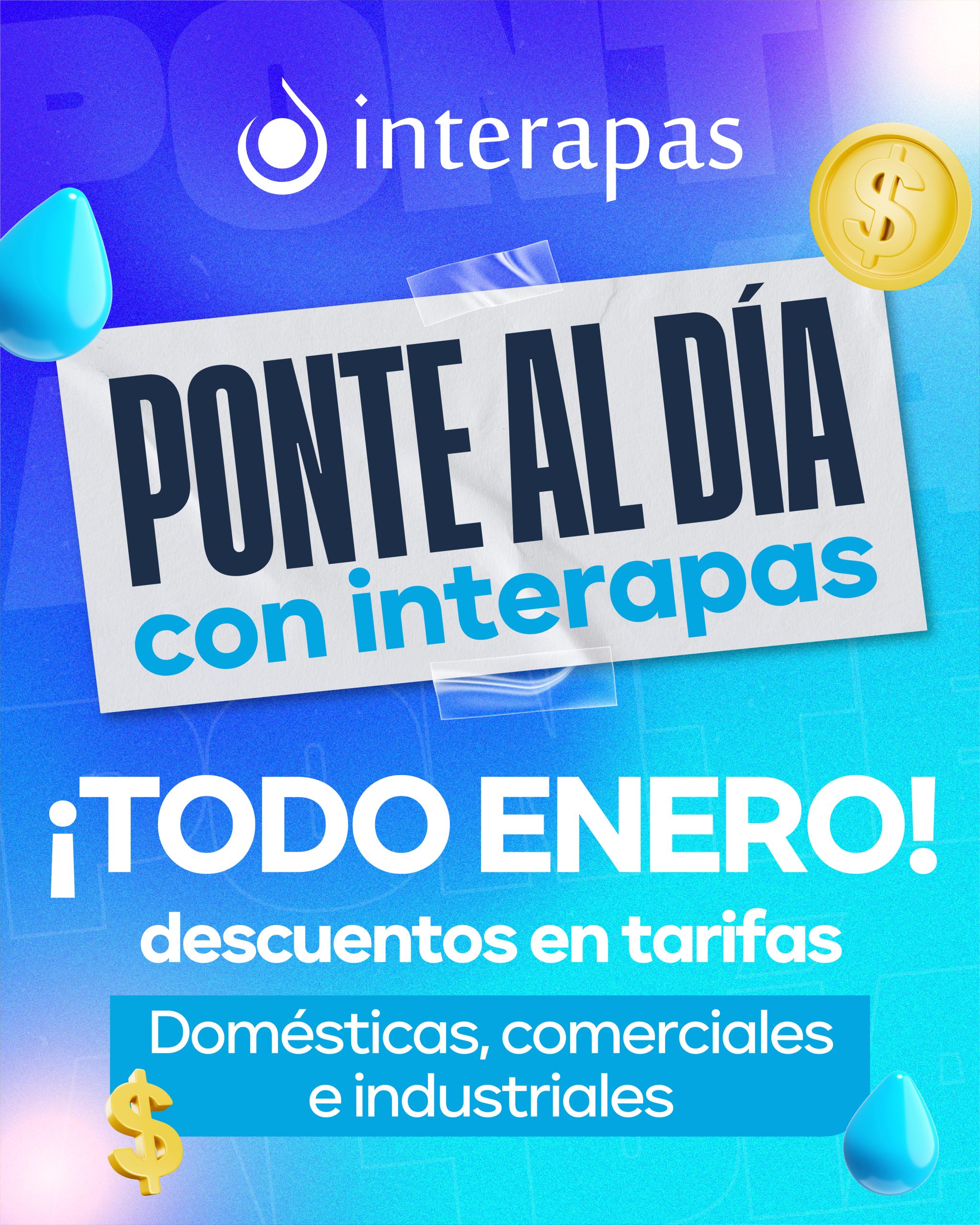Interapas llama a regularizar adeudos antes de que termine enero