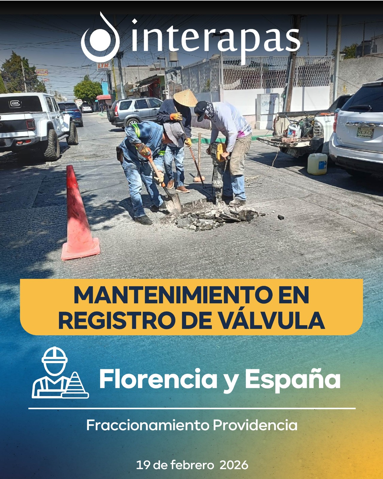 Con limpieza de tuberías en la colonia Providencia, Interapas mejora suministro de agua potable