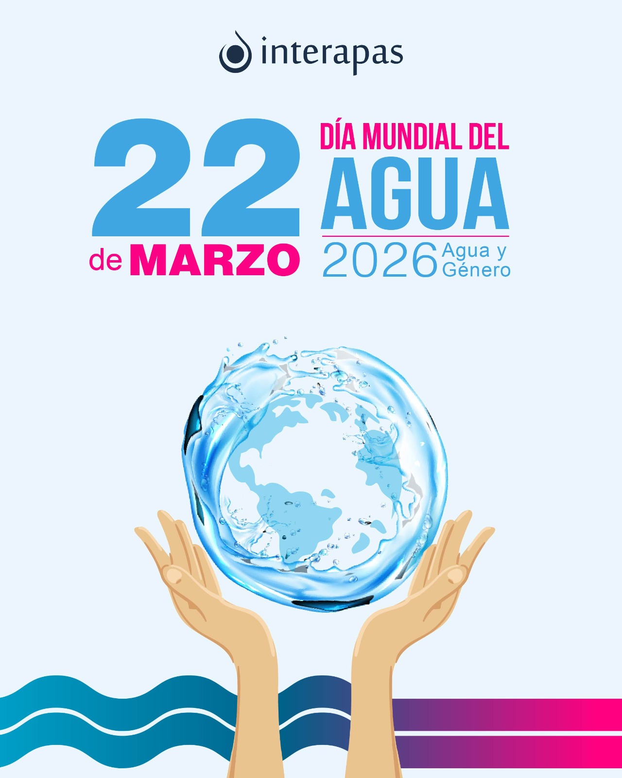 Interapas conmemora el Día Mundial del Agua con enfoque en “Agua y género”