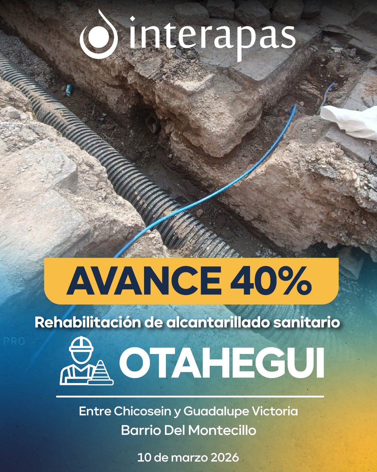 Renovación sanitaria en calle Otahegui fortalecerá infraestructura en punto clave de movilidad