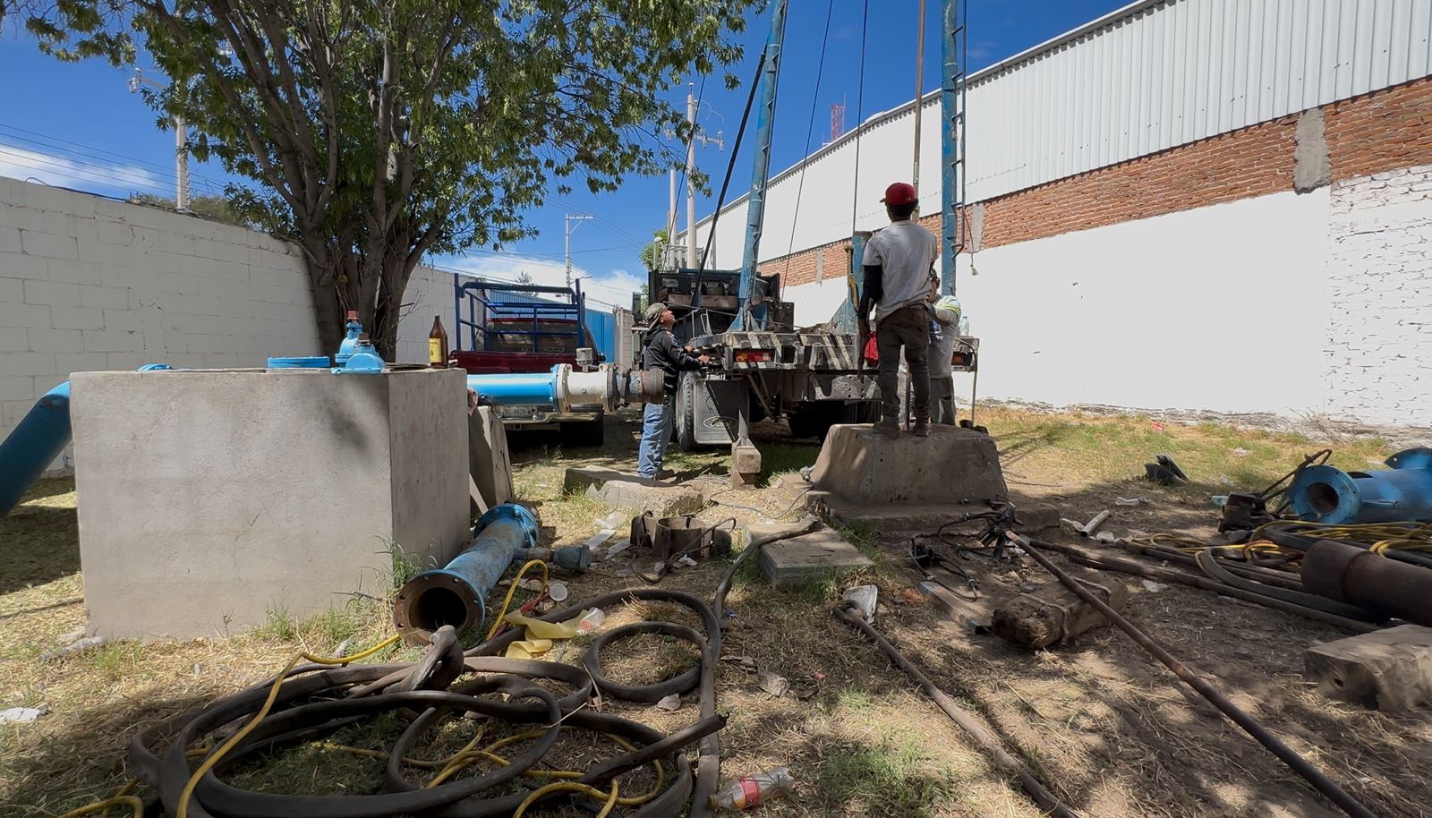 INTERAPAS mantiene trabajo permanente para restablecer el pozo Jacarandas II