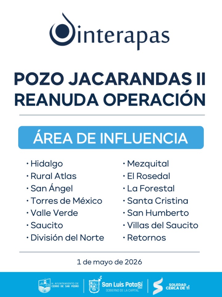 Tras intensas labores, Interapas reactiva pozo Jacarandas II